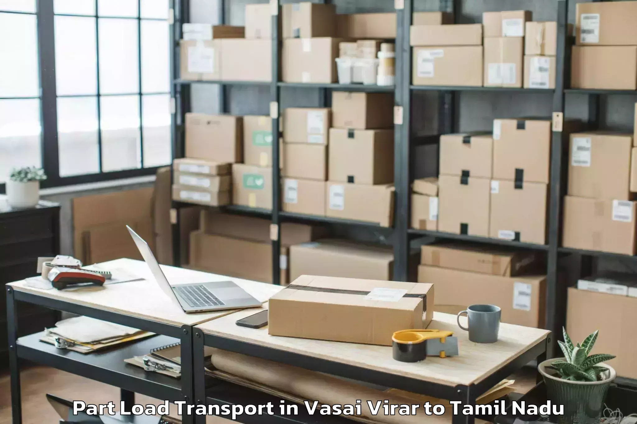 Top Vasai Virar to Koothanallur Part Load Transport Available